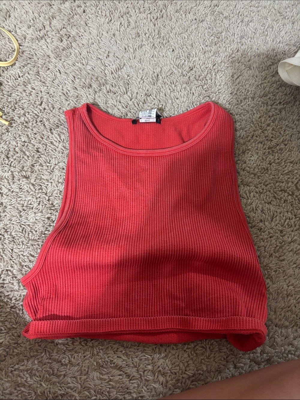 Forever 21 Ribbed Red Crop Tank